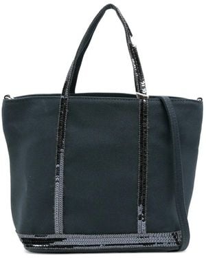 Vanessa Bruno Kleiner Cabas Tote Bag Mit Pailletten - Schwarz