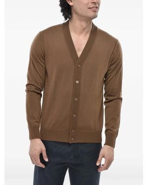 Paolo Pecora Button-Up Cardigan - Brown