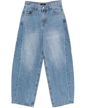 ELEH Katoenen Straight Jeans - Blauw