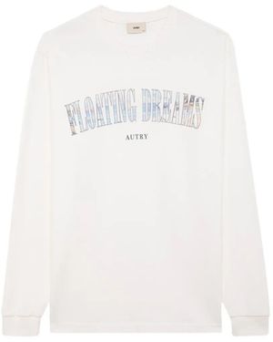 Autry Landscape Long-Sleeve Cotton T-Shirt - White