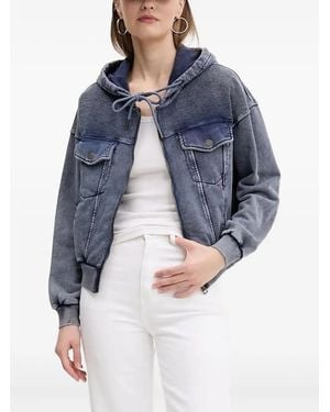 Desigual Hooded Denim Jacket - Blue