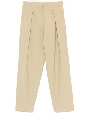 Moncler Logo-Patch Trousers - Natural