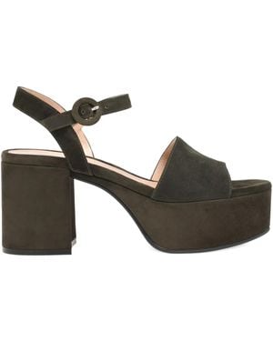 Gianvito Rossi 35Mm Leather Sandals - Black