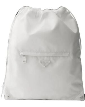 Prada Re-Nylon Drawstring Backpack - Gray