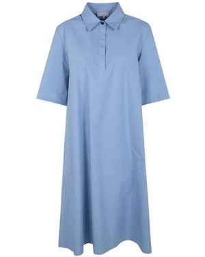 Antonelli Polo-Collar Dress - Blue