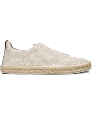 ZEGNA Slip-On Shoes - Natural