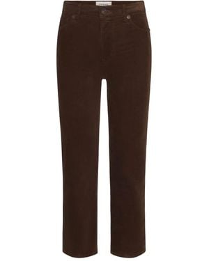 FRAME Pantalon Droit En Velours Côtelé - Marron