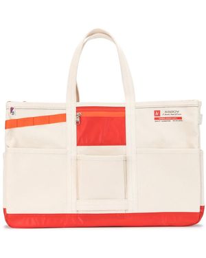 AS2OV Alberton Canvas Tote Bag - White