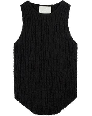Song For The Mute Ruffled Tank Top - Black