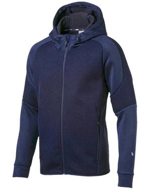 PUMA Hooded Hybrid T-Shirt - Blue