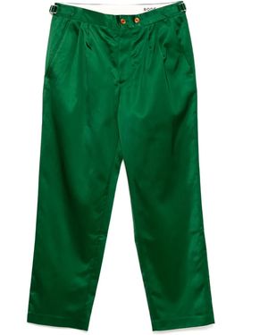 Bode Sheen Pleated Trousers - Green