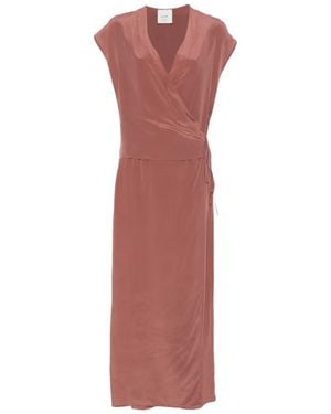 Alysi V-Neck Wrap Maxi Dress - Pink