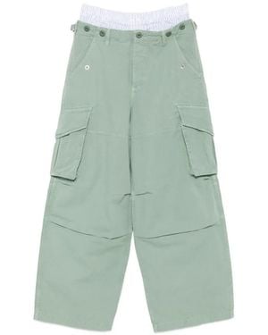 Alexander Wang Layered-Waistband Cargo Trousers - Green