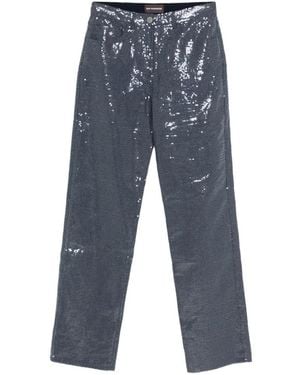 MVP WARDROBE Sequin Embellishment Pants - Blue