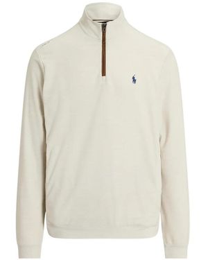 Ralph Lauren Pull Col Montant Zipp� - White