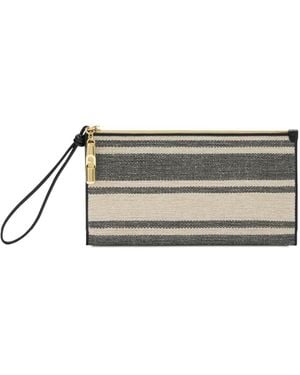 Furla Iride Striped Clutch Bag - Blue