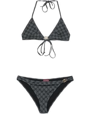 Gucci Gg Triangle Bikini Set - White