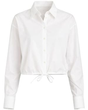 SOSUE Drawstring Blouse - White