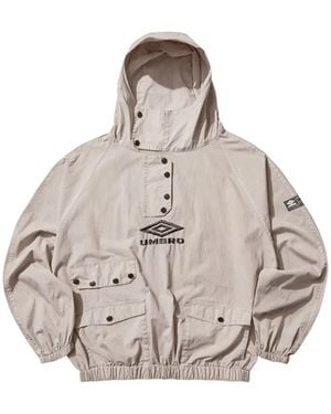 Umbro Hooded Flap-Pocket Jacket - Natural