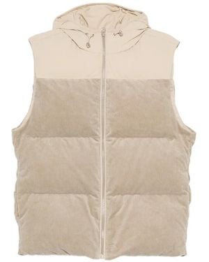Profuomo Panelled Gilet - Natural