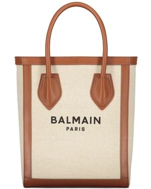 Balmain Logo Tote Bag - White