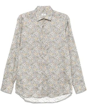 Etro Camicia Con Stampa Paisley - Bianco