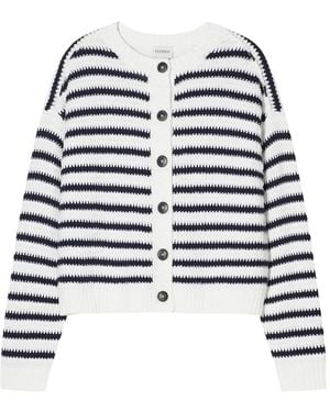 Closed Striped Button-Up Cardigan - Blue