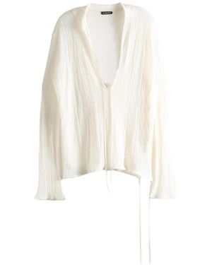 Ann Demeulemeester Tiu V-Neck Jumper - White