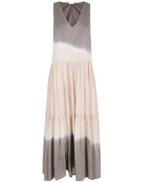 Roberto Collina Tie-Dye Effect Maxi Dress - Natural