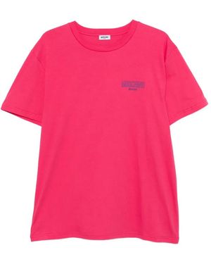 Moschino Logo-Print T-Shirt - Pink