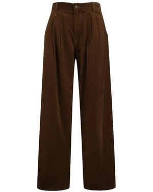 R13 Triple-Pleat Corduroy Pants - Brown