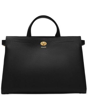 Burberry Medium Cotswolds Check Tote - Black