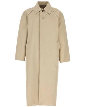 Balenciaga Raw-Edge Raglan-Sleeve Trench Coat - Natural