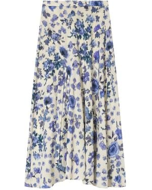 Isabel Marant X Sakura Floral Slit Skirt - Blue