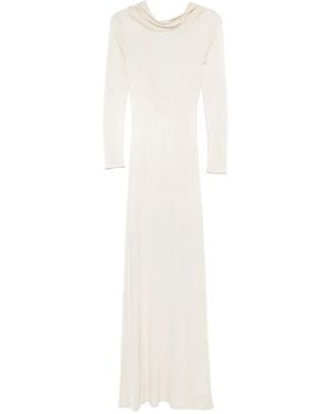 AYA MUSE Fine-Knitted Maxi Dress - White