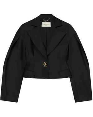 Blumarine Jacke Mit Ballonärmeln - Schwarz
