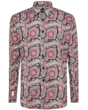 Billionaire Chemise À Motif Cachemire - Black