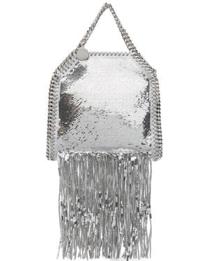 Stella McCartney Mini Falabella Fringed Tote Bag - Grey