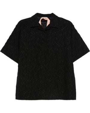 N°21 Polo À Ornements En Dentelle - Noir
