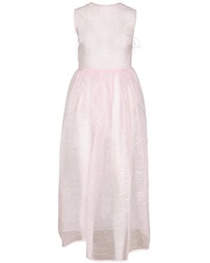 Cecilie Bahnsen Camilia Tie-Fastening Overlay Dress - Pink