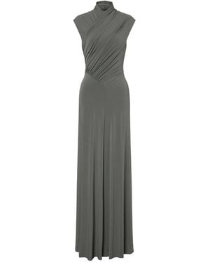 Alberta Ferretti Stretch Long Dress - Gray