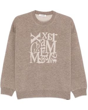 Max Mara Logo-Knit Jumper - Natural