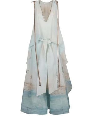 Zimmermann Illuminate Abendkleid - Blau