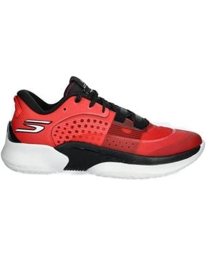 Skechers Perforated-Detail Sneakers - Red