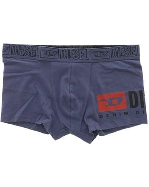 DIESEL Logo-Print Boxers - Blue