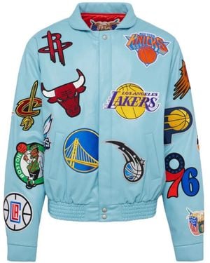 Jeff Hamilton X Nba Collage Jacket - Blue