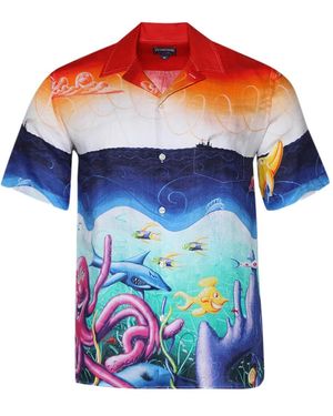 Vilebrequin X Kenny Scharf Charli Print Shirt - Blue