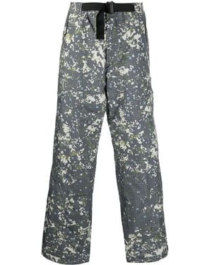 A_COLD_WALL* * - Abstract Print Straight-leg Trousers - Blue