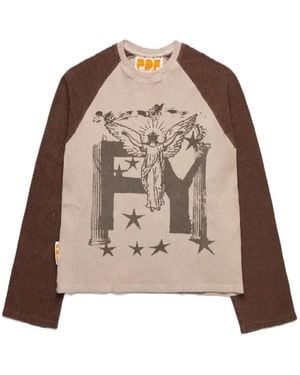 PDF Camiseta Con Estampado Gráfico - Neutro