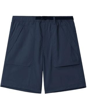 Chocoolate Belted Logo-Patch Shorts - Blue